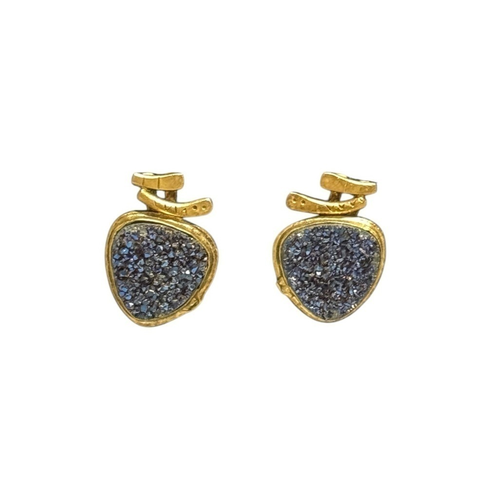 Marj Sartori Handcrafted Titanium on Druzys Earrings